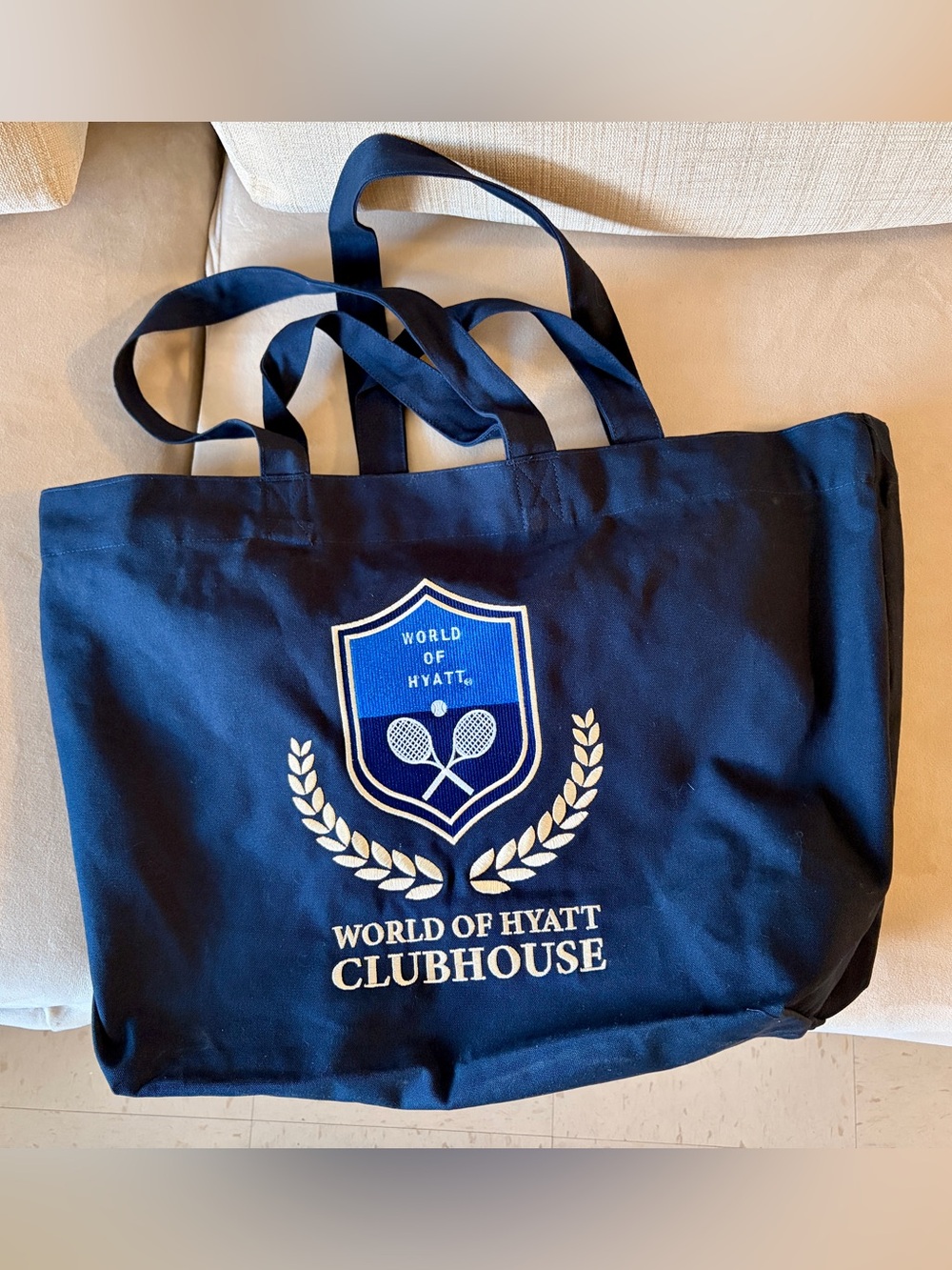 World of Hyatt Clubhouse US Open tennis tote bag